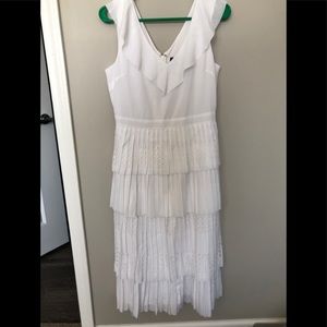 Banana Republic Laser Cut Tiered Dress